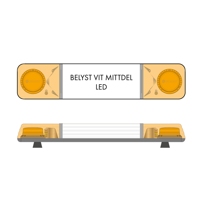 6-SERIEN LED ORANGE MED VIT MITTDEL