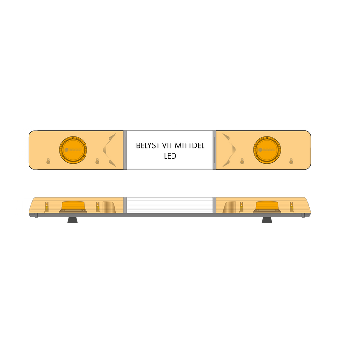 6-SERIEN LED ORANGE MED VIT MITTDEL