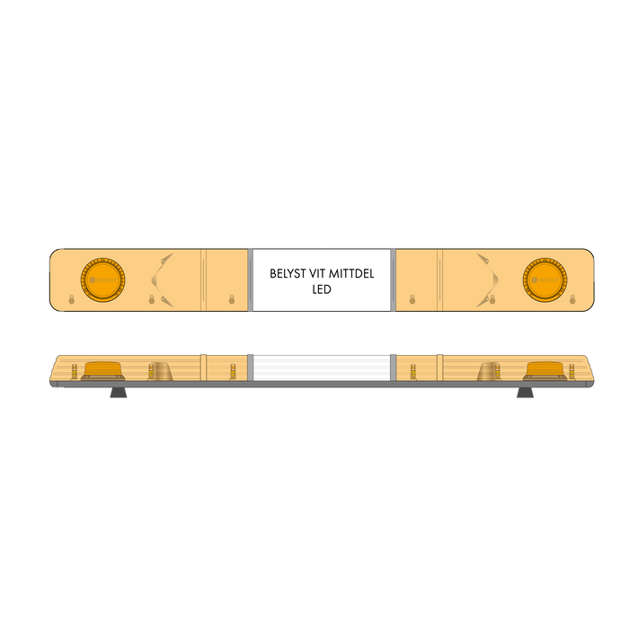 6-SERIEN LED ORANGE MED VIT MITTDEL