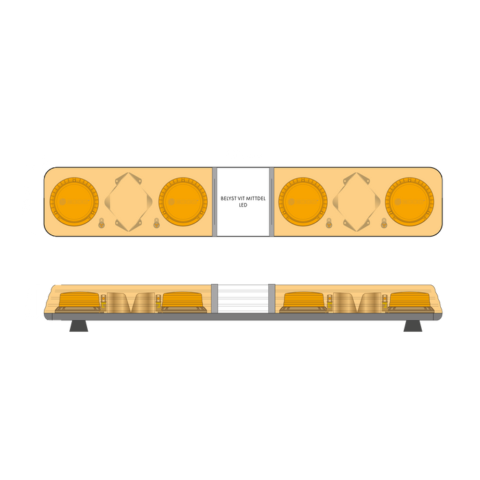 6-SERIEN LED ORANGE MED VIT MITTDEL