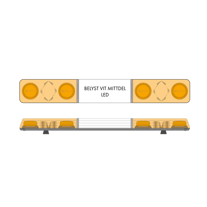 6-SERIEN LED ORANGE MED VIT MITTDEL