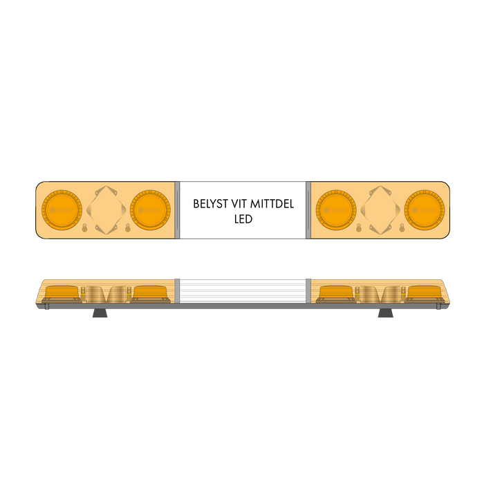 6-SERIEN LED ORANGE MED VIT MITTDEL