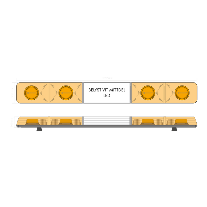 6-SERIEN LED ORANGE MED VIT MITTDEL