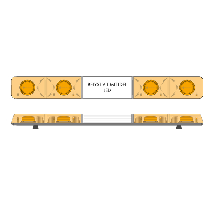 6-SERIEN LED ORANGE MED VIT MITTDEL