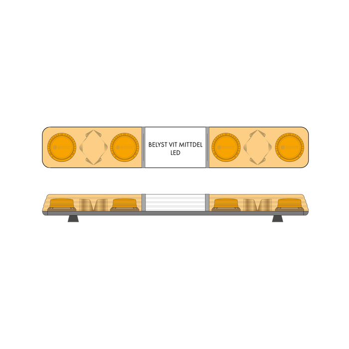 6-SERIEN LED ORANGE MED VIT MITTDEL