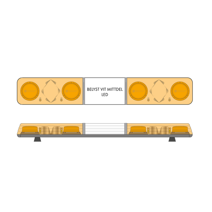 6-SERIEN LED ORANGE MED VIT MITTDEL